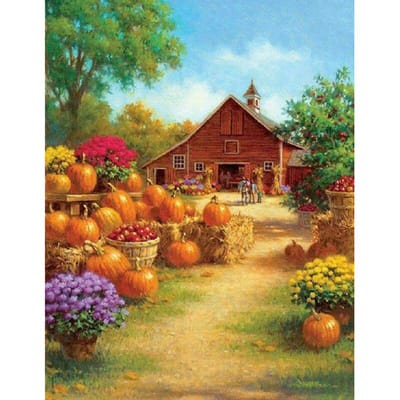 Diamond Painting Pompoenhut Kruissteek Kits Diamant Mozaïek Kristal Diamant Borduurwerk 20X30CM brown