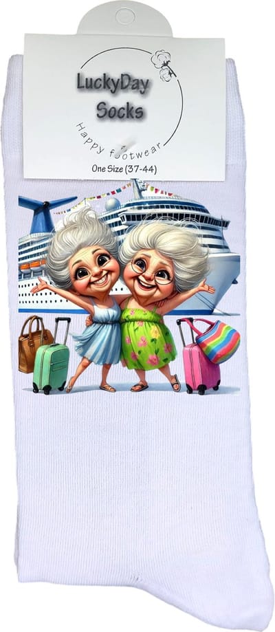Liefste Oma - Grappige sokken - Origineel cadeau - Verjaardag cadeau - Sint cadeau - Leuke sokken - Cruise - Vrolijke sokken - Grappig cadeau - Pensioen cadeau - Kerstcadeau - Vaderdag - Moederdag - Vriendinnen - Socks maken Happy - 37-44