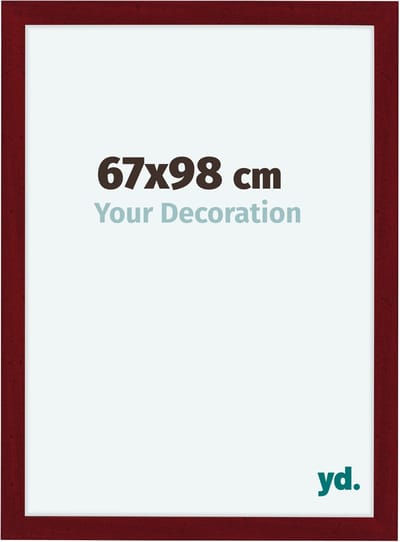 Your Decoration - Fotolijst 67x98 cm - MDF - Wijnrood Geveegd - Como
