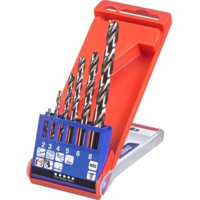 kwb 428040 HSS-Co Metaal-spiraalboorset 6-delig 2 mm, 3 mm, 4 mm, 5 mm, 6 mm, 8 mm M35 DIN 338 Cilinderschacht 1 stuk(s)