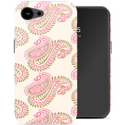Selencia Hoesje - Geschikt voor Apple iPhone 17e / 16e - Backcover geschikt voor MagSafe - Paisley Blush