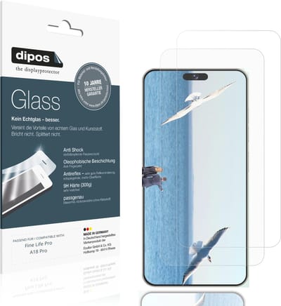 dipos – 2x Matte Pantserfolie geschikt voor Fine Life Pro A18 Pro | 9H Screenprotector