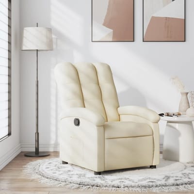 vidaXL - Relaxfauteuil - Crème - Stof