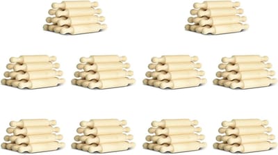 Houten Deegrollers - Minirollers Keuken - Bakken Koekjes - Natuurlijk Materiaal - 100 Stuks - Houtkleur