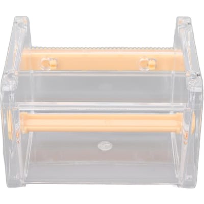 Distributeur de ruban adhésif multi-masquage transparent Porte-rouleau de ruban visible pour la maison et le bureau orange