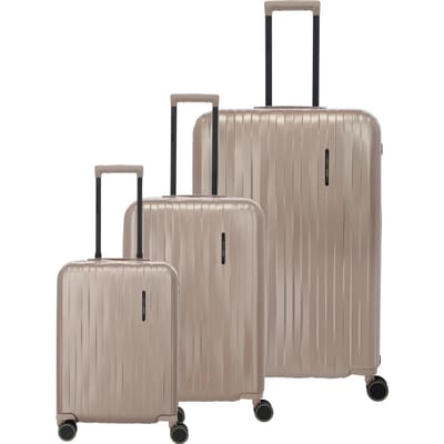 Travelite Barbara Novelty 4 wielen Kofferset 3-delig met uitbreidingsplooi - Harde bagage - TSA slot - satin nude