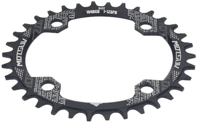 Dailygoods- Kettingblad 32T/34T/38T - Ergonomisch ovaal ontwerp - 104BCD - Aluminium - Verhoogde grip - Geschikt voor AM/XC modellen - Fietsblad