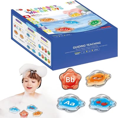 Badspeelgoed Peuters - Waterspeelgoed Kinderen - Educatief Zwemplezier - Zeester Vormen - 195 x 195 x 55 cm - Alfabet Thema