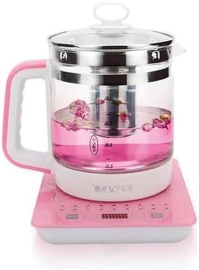 Elektrische Waterkoker - Gezondheidspot Glas - Snel Water Koken - Smart Touch Panel - 1.8 Liter - Roze