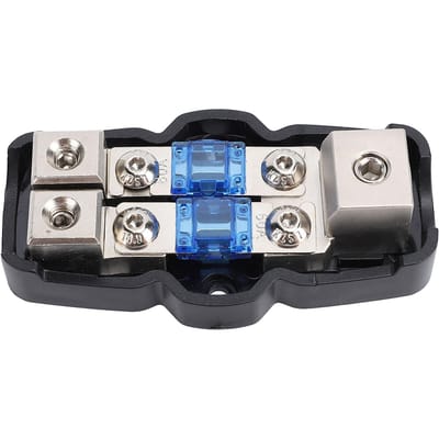 Mini ANL Zekering Distributieblok Kit 1 in 2 uit met 60A 80A 100A Zekeringen Voor Automotive RV Jacht Stroomsysteem black