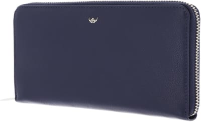 Golden Head Leren portemonnee Madrid RFID Protect RV-Damenbörse 2822 Blau donkerblauw