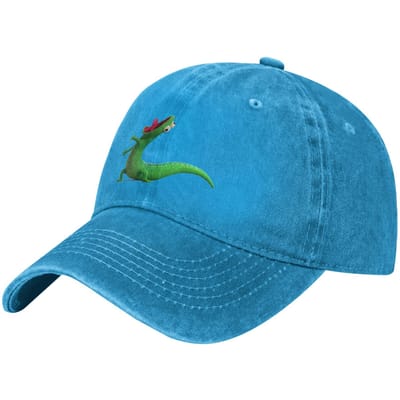 Gewassen Baseballpet Hagedis Lachend Zomer Hip Hop Petten Voor Unisex-Tieners Casual Buiten Sportschool Zon Baseballpetten One Size blue