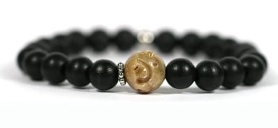 Heaven Eleven Men - Zwart hout - 10mm - speksteen - 20cm