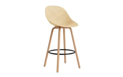 Normann Copenhagen Mat barstoel Hout - hennep - NormannCopenhagenFootrestBlack - 75 cm