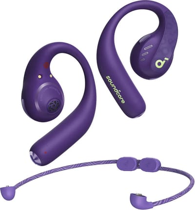 soundcore by Anker AeroFit Pro Wireless Open Earplugs - Draadloze Open-Ear Oordopjes - Zeer Comfortabel - Stevige Pasvorm - Ergonomisch Design - Rijk Geluid met LDAC - Bluetooth 5.3 - IPX5 Waterdicht - 46 Uur Speeltijd - Appbediening