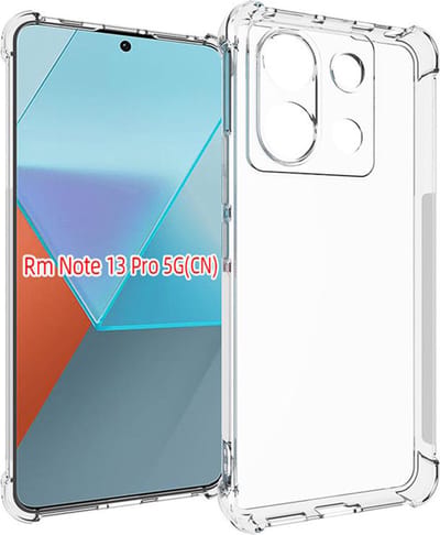 MobyDefend Hoesje - Geschikt voor Xiaomi Redmi Note 13 Pro 5G - Transparante Shockproof TPU Backcover - Verstevigde Hoeken - Volledig Doorzichtig