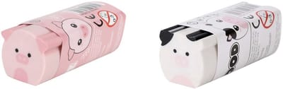 iTotal Set van 2 Erasers Pig Pink Lover & Cow Moood 2.3x6cm 98gr