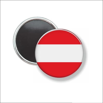 Button Met Magneet 58 MM - Vlag Oostenrijk - NIET VOOR KLEDING