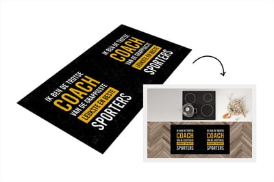 Keukenloper - Loper keuken - Coach - Spreuken - Trots - 120x60 cm - Keukenloper vinyl