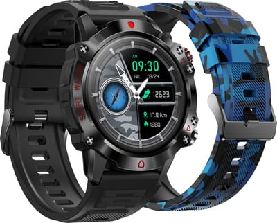 Watch Go - Smartwatch Dames - Geschikt voor Android en iOS - HD Touchscreen - Stappenteller - Horloge - 45 mm - Donkergrijs