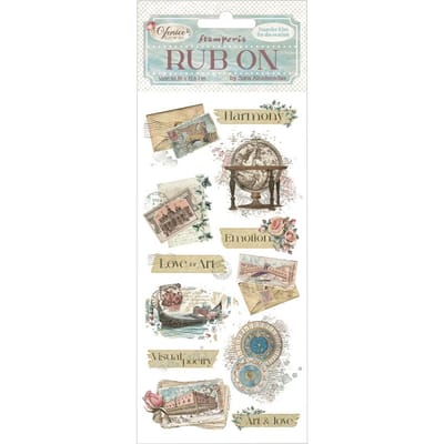 Stamperia - Venice City of Art Rub-On 4x8,5 Inch Letters (DFLRB168)