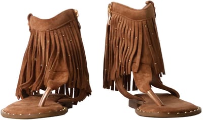 Platte sandalen met ritssluiting van R and Be
