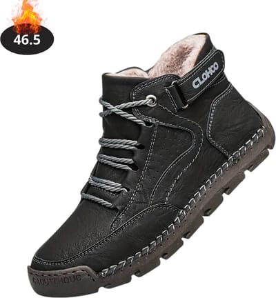 Livano Schoenen Heren - Hoge Sneakers - Comfortabel - Casual - Volwassen - Met Voering - Zwart - Maat 46.5