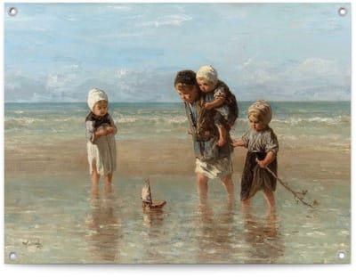 Tuinposter Jozef Israëls - Kinderen der Zee - 60 x 80 - Canvas - REINDERS