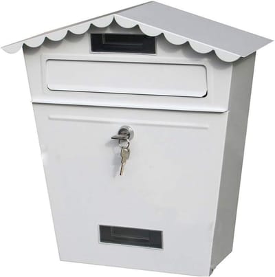 Brievenbus Muurbevestiging - Postbak Buiten - Post Ontvangen - Grote Capaciteit - 335x132x357MM - Wit