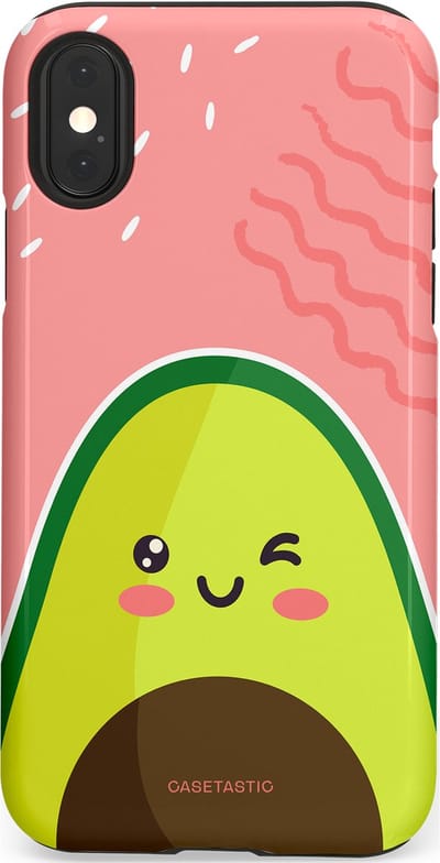 Casetastic Hoesje Geschikt voor Apple iPhone X/Xs - Stijlvolle Beschermende Duo-layer Case - Avocado Vibes