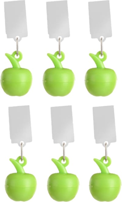 Esschert Design Tafelkleedgewichten appels - 12x - groen - kunststof - voor tafelkleden en tafelzeilen