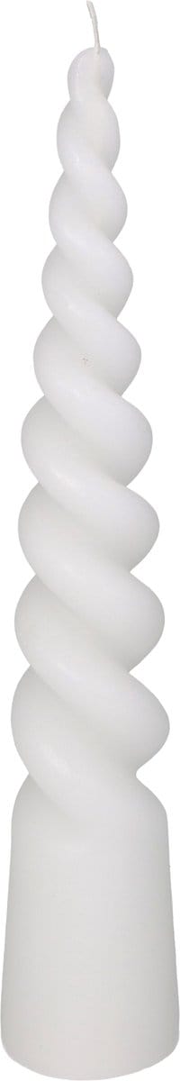 Druppelkaars twisted cone wax wit 5,5x5,5x30 cmHD Collection