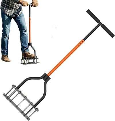 Handmatige Gazonbeluchter - Grasbeluchter Bodemluchter - Gazon Onderhoud - Anti-verstoppingsmechanisme - 41 x 21 x 13 cm - Niet gespecificeerd