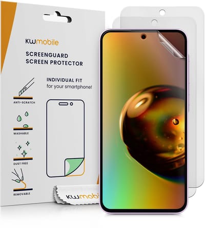 kwmobile Set of 3 Screen Protectors Compatible with Samsung Galaxy A56 5G - Anti-Glare Anti-Fingerprint Display Films - Matte