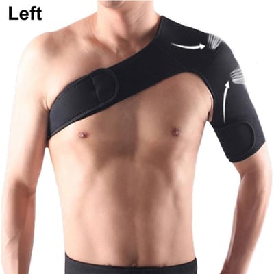Attelle de Stabilité d'Épaule Réglable Support Léger Respirant en Néoprène pour Luxation Articulation Acromio-Claviculaire Déchirure du Labrum Soulagement de la Douleur à l'Épaule M for weight 70-90kg black