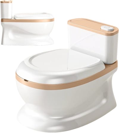 Peuterpotje - Kinderpotje Toilet - Zindelijkheidstraining - Realistisch ontwerp - 38x28x30 cm - Coffee