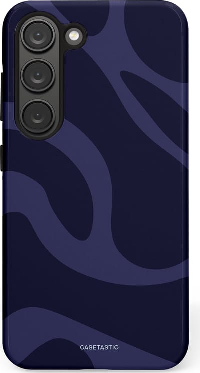 Casetastic Hoesje Geschikt voor Samsung S23 - Stijlvolle Beschermende Duo-layer Case - Diepzee Marine Golven