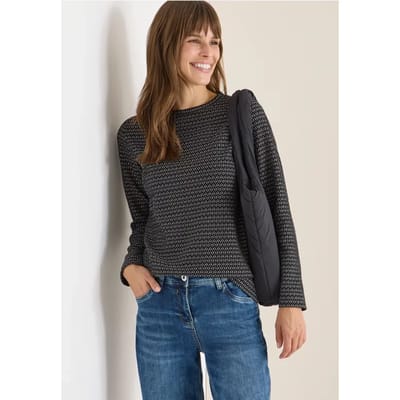 Shirt met structuur, tweekleurig