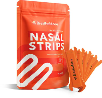 BreatheMore® Neusstrips - The Performance Series - Refill Pack - Oranje - 30 stuks