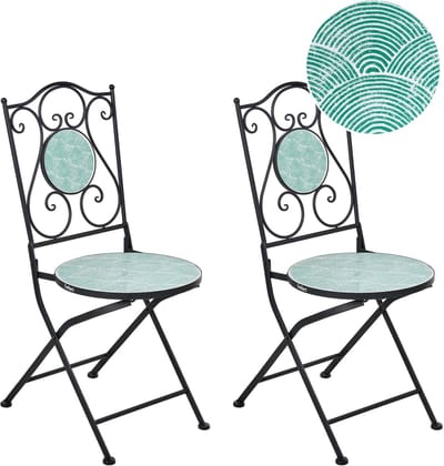 ANAPO - Set van 2 tuinstoelen - Zwart - IJzer