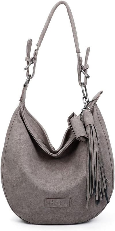 Dames Hobo Tas - Basalt Kleur - Praktische Schoudertas voor Dagelijks Gebruik