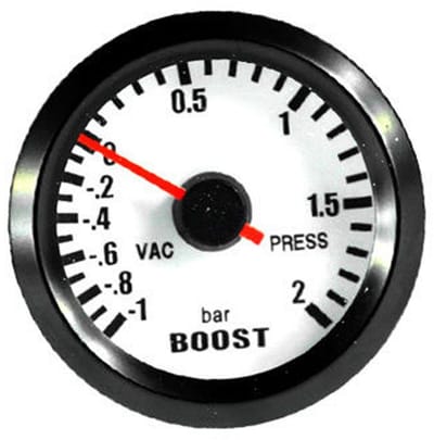 Allecto - Turbo Boost Meter - Blauwe LED - 52mm Formaat - Drukmeter voor Auto's - Ideaal voor Tuning - Prestatietuning