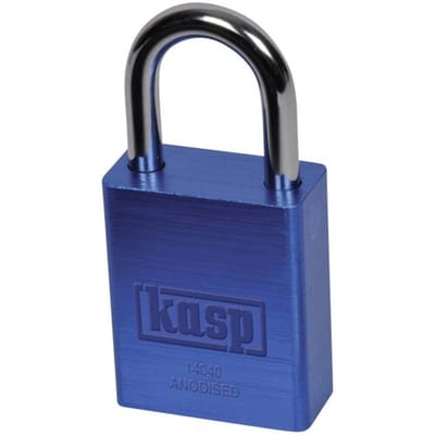 Kasp K14040BLUD Hangslot 38 mm Verschillend sluitend Blauw