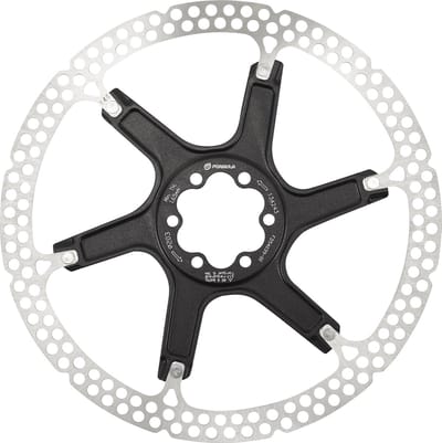 Formula remschijf remschijf 6-gaats, 2-delig zwart/zilver Diameter 140 mm