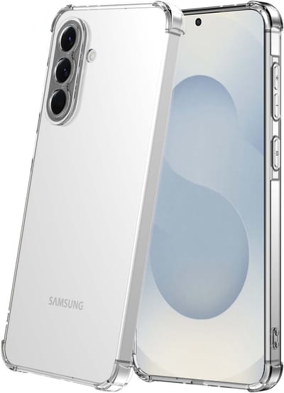 Geschikt voor Samsung Galaxy S25 Plus Telefoonhoesje Transparant met Stootrand - Shockproof TPU Siliconen Back Cover Case Doorzichtig - Smartphonica geschikt voor Samsung Galaxy S25 Plus