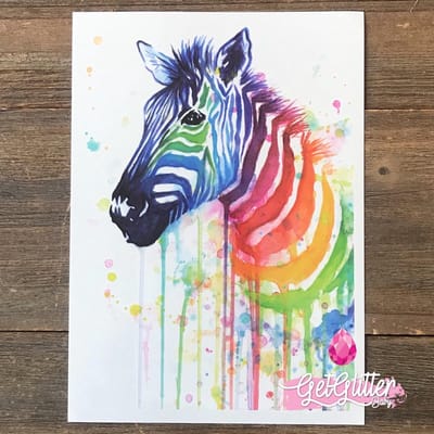 GetGlitterBaby® - Tijdelijke Tattoos / Tijdelijke Henna Festival Plak Tattoes / Nep Tatoeage voor Volwassenen / Fake Temporary Tattoo Sticker - Pride Regenboog Zebra