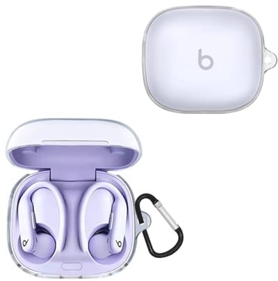 Ultradunne Beschermhoes voor Bluetooth Hoofdtelefoons - Siliconen, Schokbestendig, Transparant Met Sleutelhanger