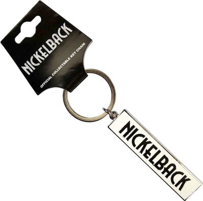 Nickelback - Logo Sleutelhanger - Wit/Zwart