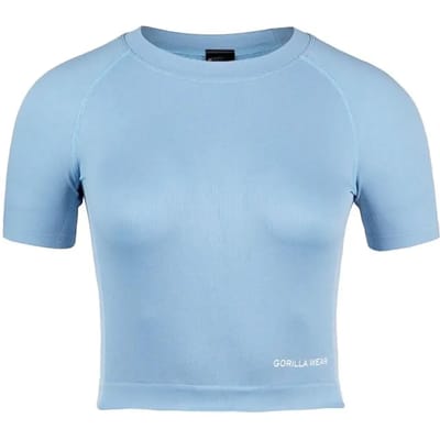 Gorilla Wear Selah Seamless Crop Top - Lichtblauw - XS/S