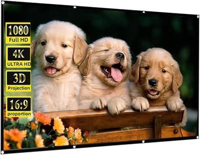 Projectiescherm Buiten - Filmscherm Opvouwbaar - Buiten Bioscoop - Anti Kreuk - 250 inch - Wit